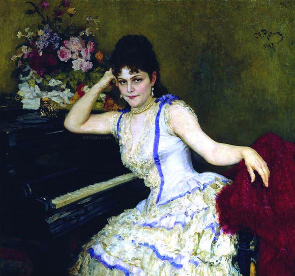  Ilia Efimovich Repin Portrait of Pianist and Professor of Saint-Petersburg Conservatory Sophie Menter - Canvas Art Print