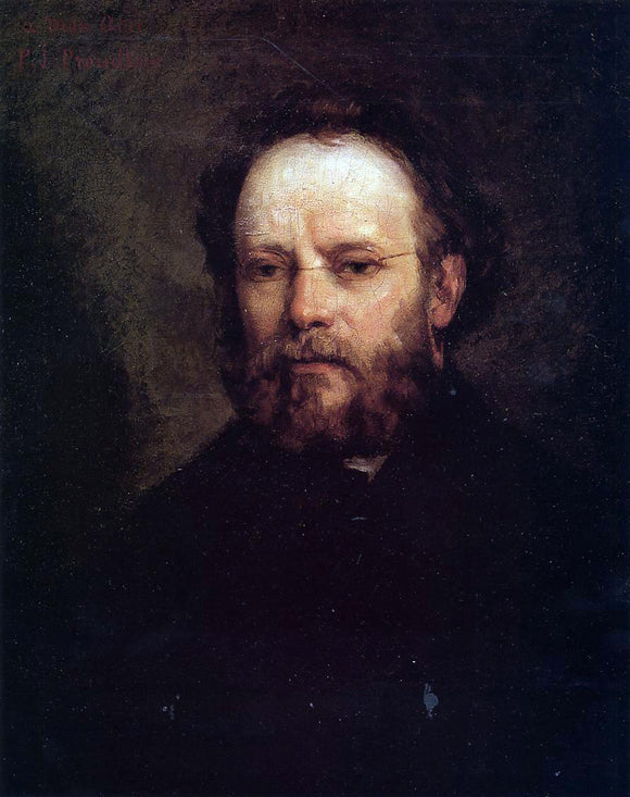  Gustave Courbet Portrait of Pierre-Joseph Proudhon - Canvas Art Print