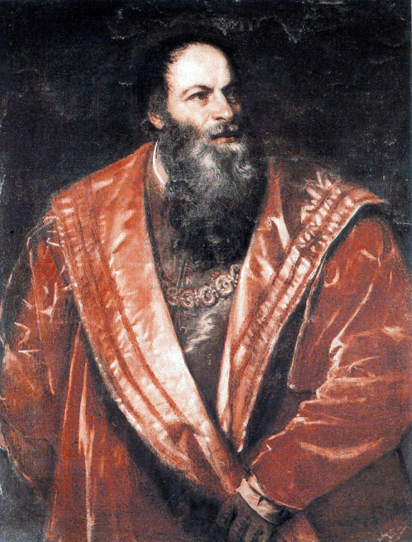  Titian Portrait of Pietro Aretino - Canvas Art Print