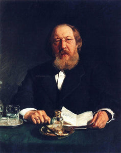  Ilia Efimovich Repin Portrait of poet and slavophile Ivan Sergeyevich Aksakov - Canvas Art Print