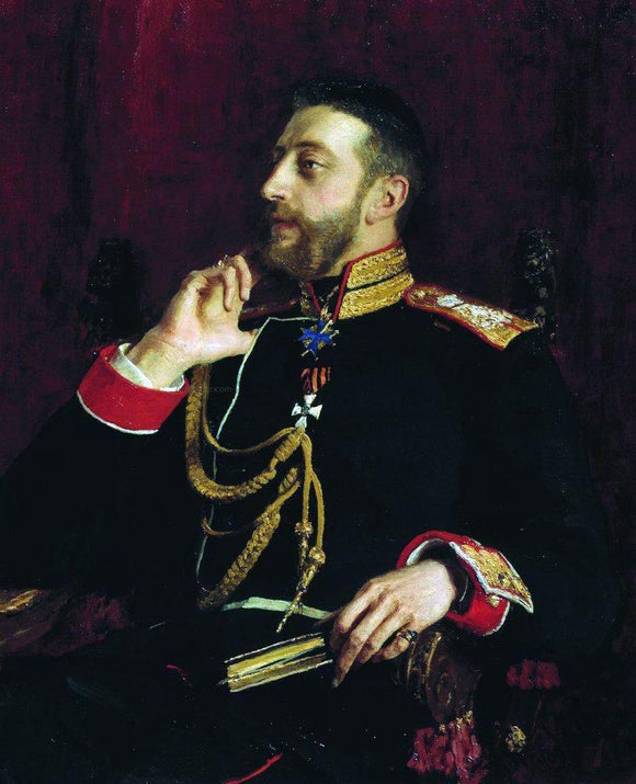  Ilia Efimovich Repin Portrait of Poet Grand Prince Konstantin Konstantinovich Romanov - Canvas Art Print