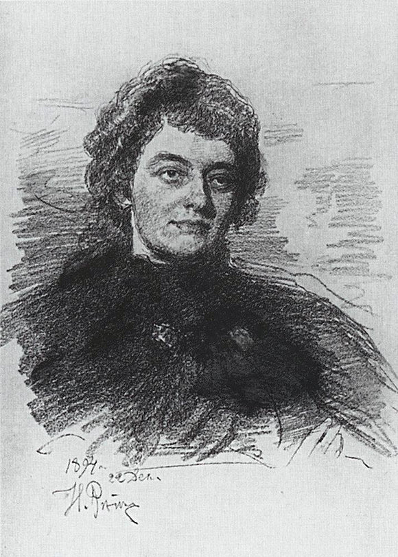  Ilia Efimovich Repin Portrait of Poetess, Writer and Literary Critic Zinaida Nikolayevna Gippius. - Canvas Art Print