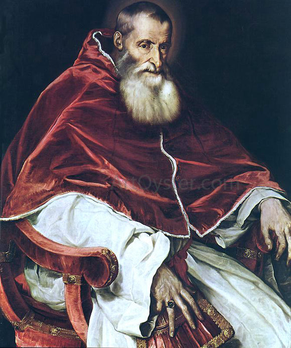  Titian Portrait of Pope Paul III - Canvas Art Print