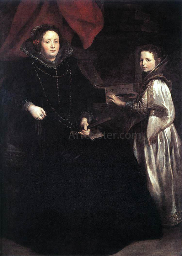  Sir Antony Van Dyck Portrait of Porzia Imperiale and Her Daughter - Canvas Art Print
