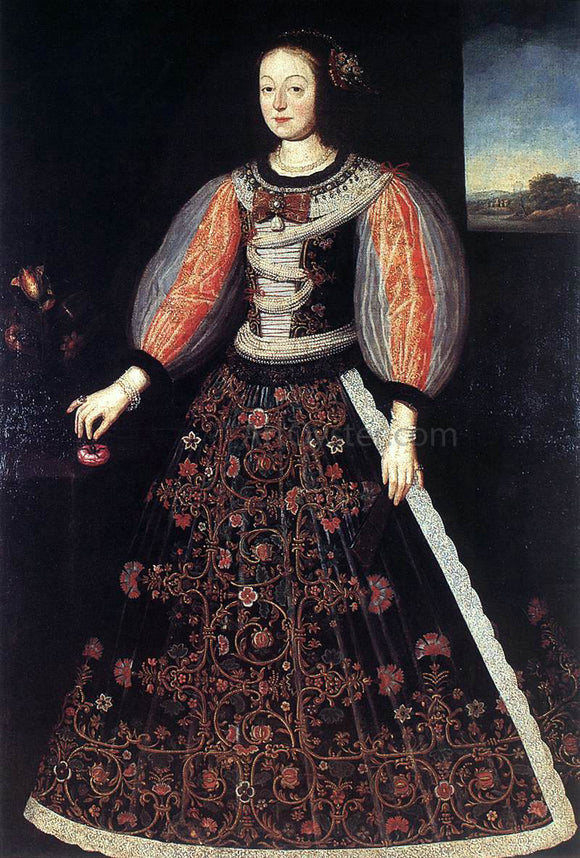  Benjamin Block Portrait of  Princess Anna Julianna Eszterhazy, Wife of Count Ferenc Nadasdy - Canvas Art Print