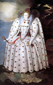  The Younger Marcus Gheeraerts Portrait of Queen Elisabeth I - Canvas Art Print