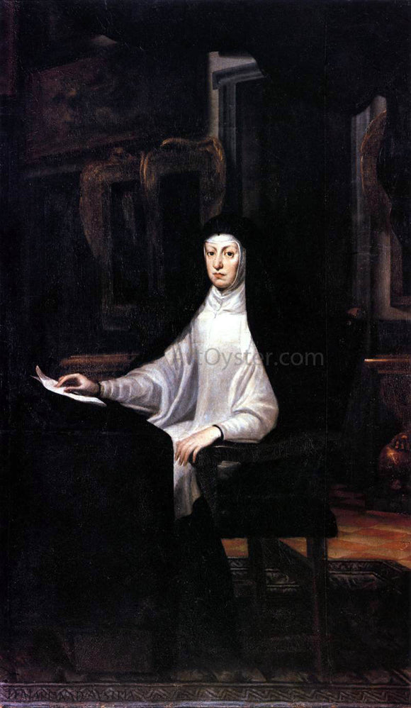  Juan Carreno De Miranda Portrait of Queen Mariana de Austria - Canvas Art Print