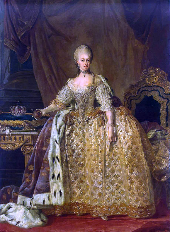  The Younger Lorentz Pasch Portrait of Queen Sophie-Magdalene - Canvas Art Print