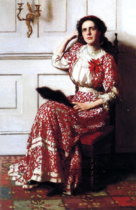  Thomas Pollock Anschutz Portrait of Rebecca H. Whelan - Canvas Art Print