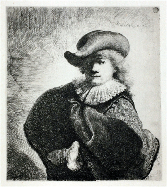  Rembrandt Van Rijn Portrait of Rembrandt with Broad Hat - Canvas Art Print