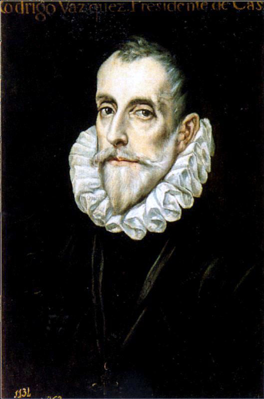  El Greco Portrait of Rodrigo Vazquez - Canvas Art Print