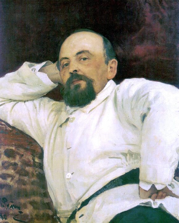  Ilia Efimovich Repin Portrait of Savva Mamontov - Canvas Art Print