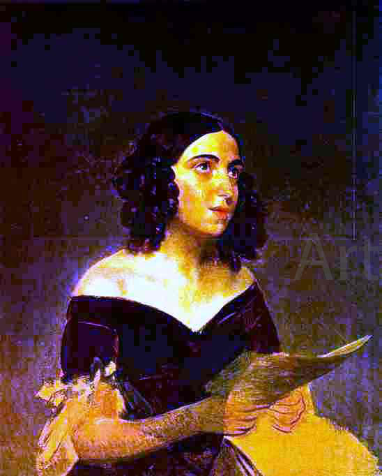  Karl Pavlovich Brulloff Portrait of Singer A. Ya. Petrova - Canvas Art Print