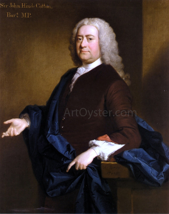  Allan Ramsay Portrait of Sir John Hynde Cotton, 3rd BT. - Canvas Art Print