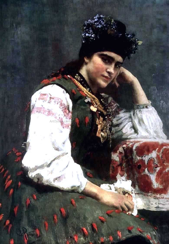  Ilia Efimovich Repin Portrait of Sophia Dragomirova - Canvas Art Print