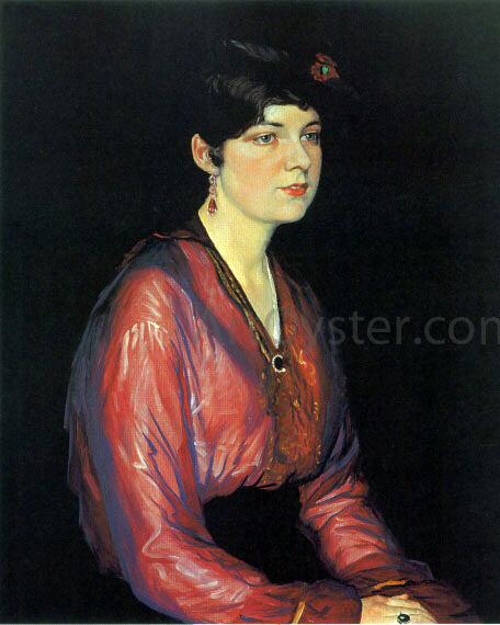  William Strang Portrait of Sylvia Parsons - Canvas Art Print