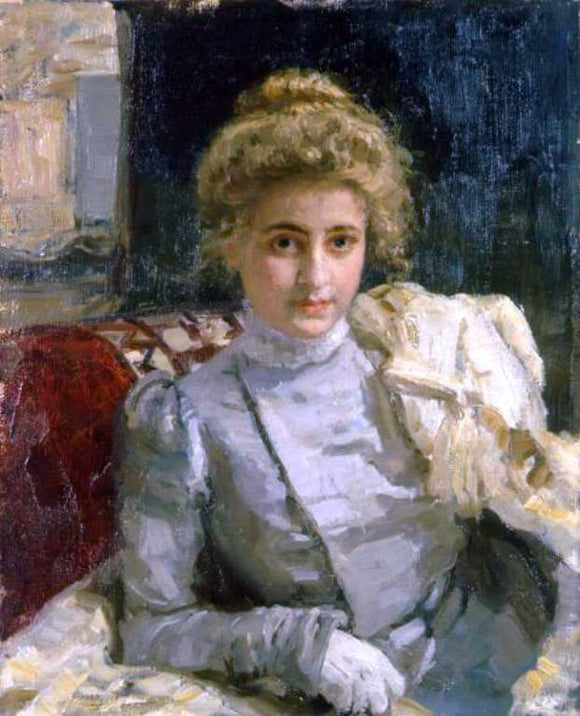  Ilia Efimovich Repin Portrait of Tevashova - Canvas Art Print