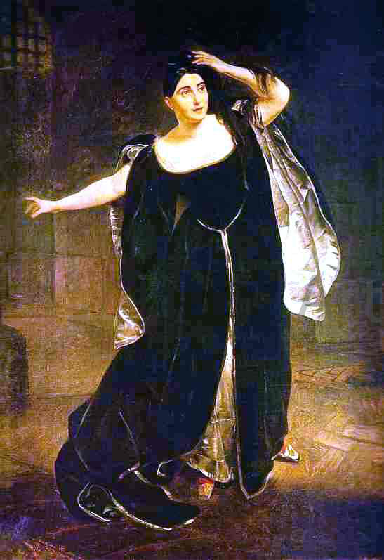  Karl Pavlovich Brulloff Portrait of the Actress Juditta Pasta as Anne Boleyn - Canvas Art Print