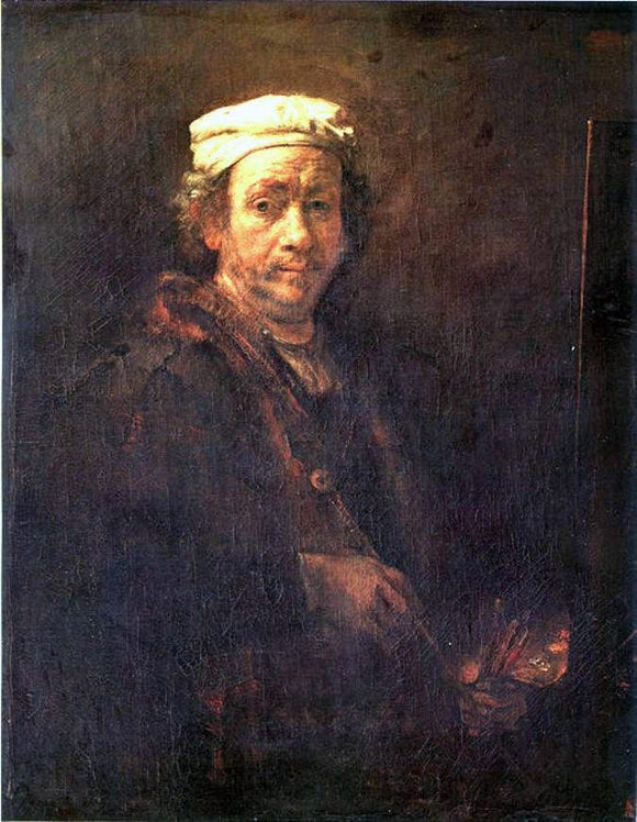  Rembrandt Van Rijn Portrait of the Artist at His Easel - Canvas Art Print