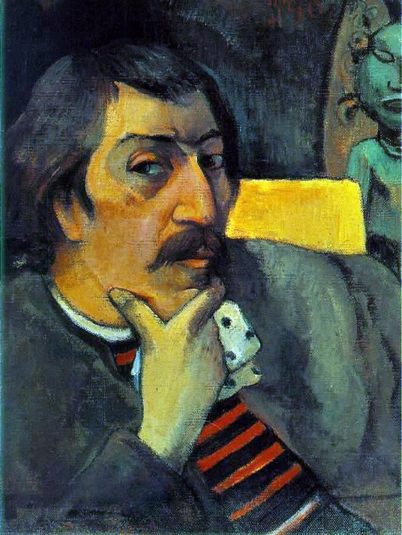  Paul Gauguin Portrait of the Artist with the Idol - Canvas Art Print