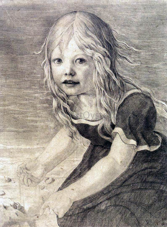  Karl Friedrich Schinkel Portrait of the Artist's Daughter, Marie - Canvas Art Print