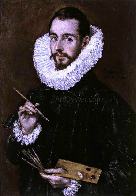  El Greco Portrait of the Artist's Son Jorge Manuel Theotokopoulos - Canvas Art Print