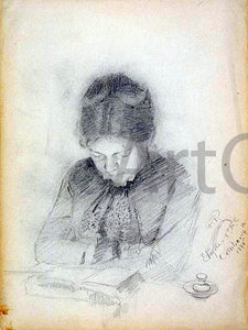  Paul Peel Portrait of the Artist's Wife - Canvas Art Print