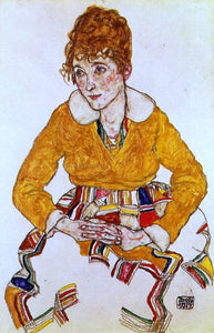  Egon Schiele Portrait of the Artist's Wife - Canvas Art Print