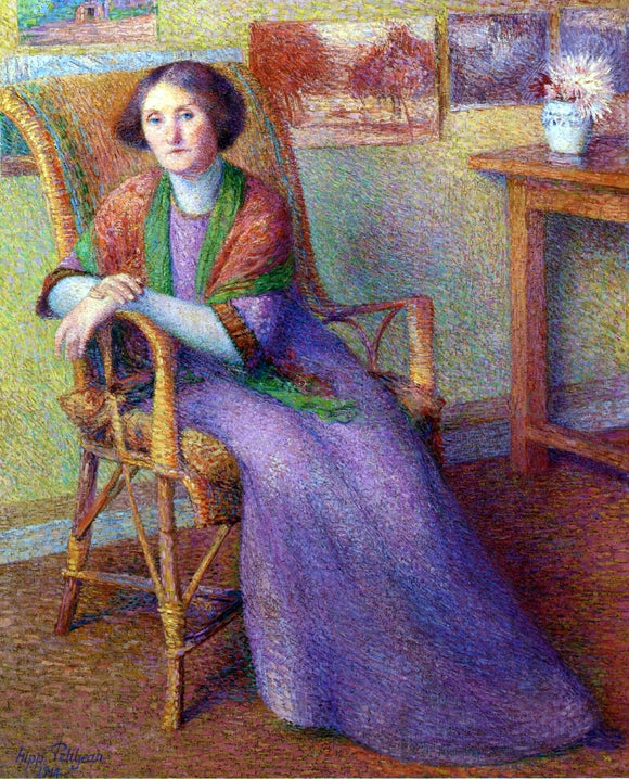  Hippolyte Petitjean Portrait of the Artist's Wife - Canvas Art Print