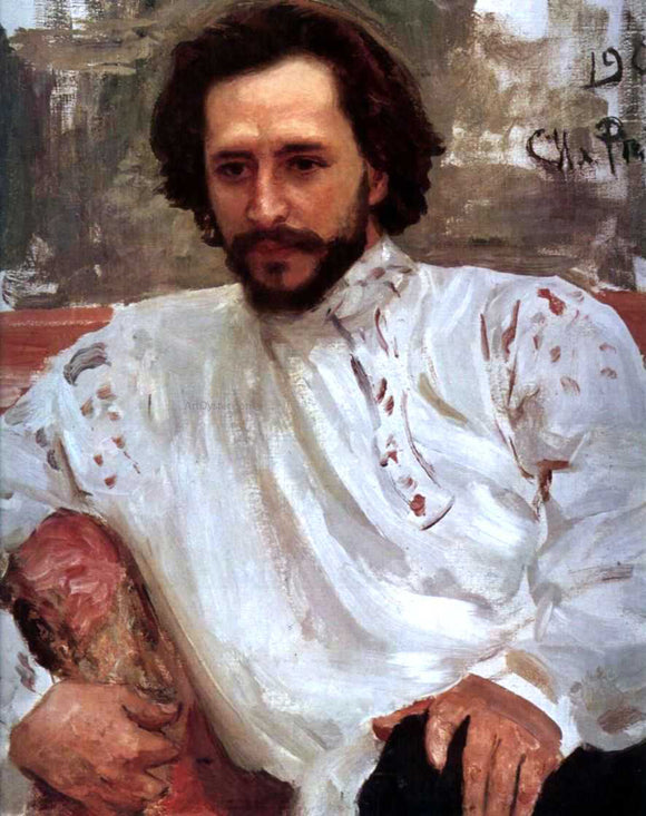  Ilia Efimovich Repin Portrait of the Author Leonid Andreev - Canvas Art Print