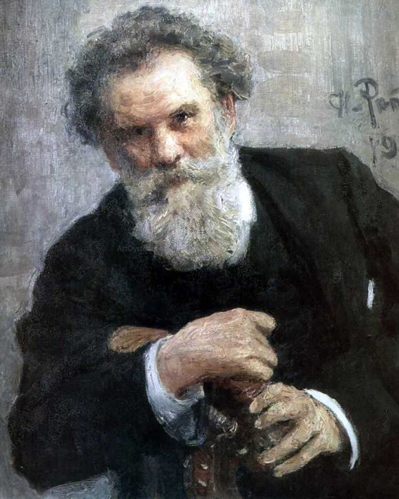  Ilia Efimovich Repin Portrait of the Author Vladimir Korolemko - Canvas Art Print