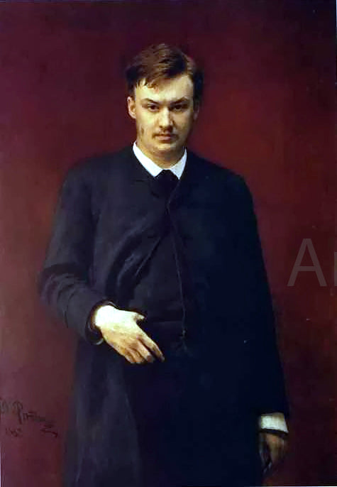  Ilya Repin Portrait of the Composer Alexander Glazunov - Canvas Art Print