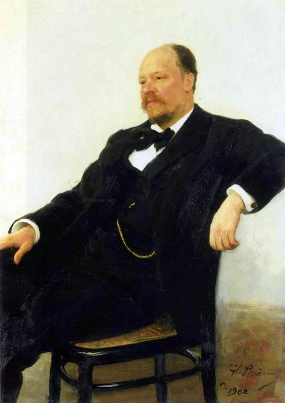  Ilia Efimovich Repin Portrait of the Composer Anatoly Konstantinovich Lyadov - Canvas Art Print