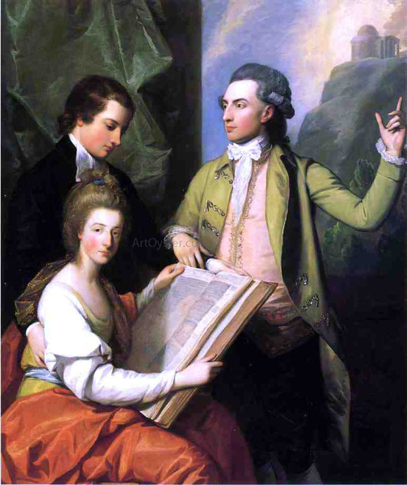  Benjamin West Portrait of the Drummond Family - Canvas Art Print
