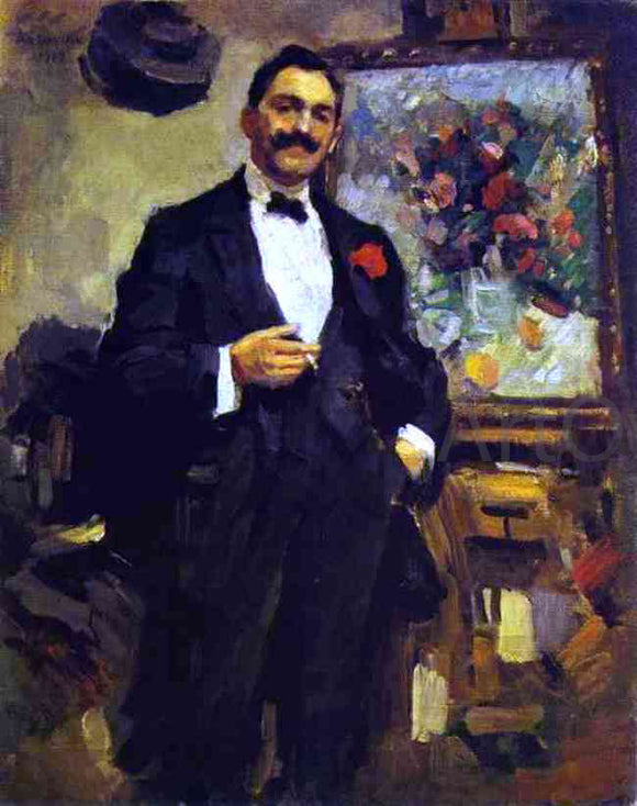  Constantin Alexeevich Korovin Portrait of the Hungarian Artist Jozef Ripple-Ronai - Canvas Art Print