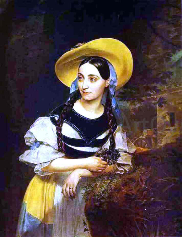  Karl Pavlovich Brulloff Portrait of the Italian Singer Fanny Persiani-Tacinardi - Canvas Art Print