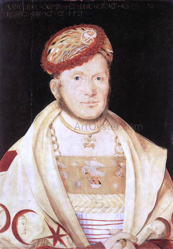  Hans Suss Von Kulmbach  Portrait of the Margrave Casimir of Brandenburg - Canvas Art Print
