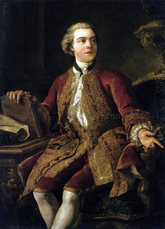  Jean-Francois De Troy Portrait of the Marquis of Marigny - Canvas Art Print