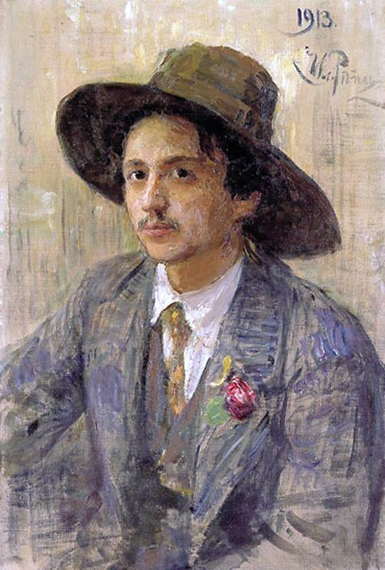  Ilia Efimovich Repin Portrait of the Painter Isaak Izrailevich Brodsky - Canvas Art Print