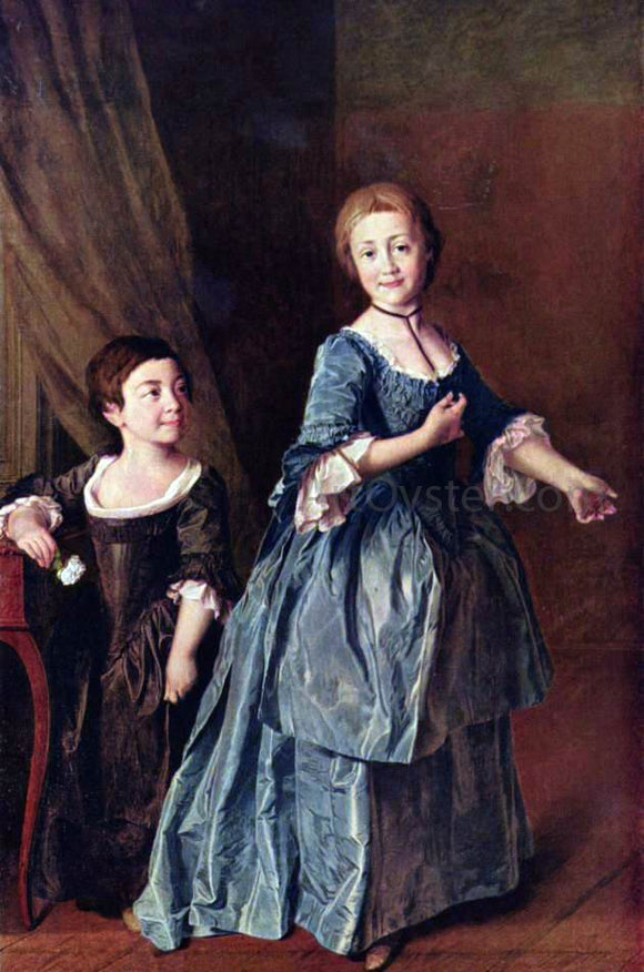  Dmitry Grigorevich Levitsky Portrait of the Princesses Davidova and Rzevskaja - Canvas Art Print