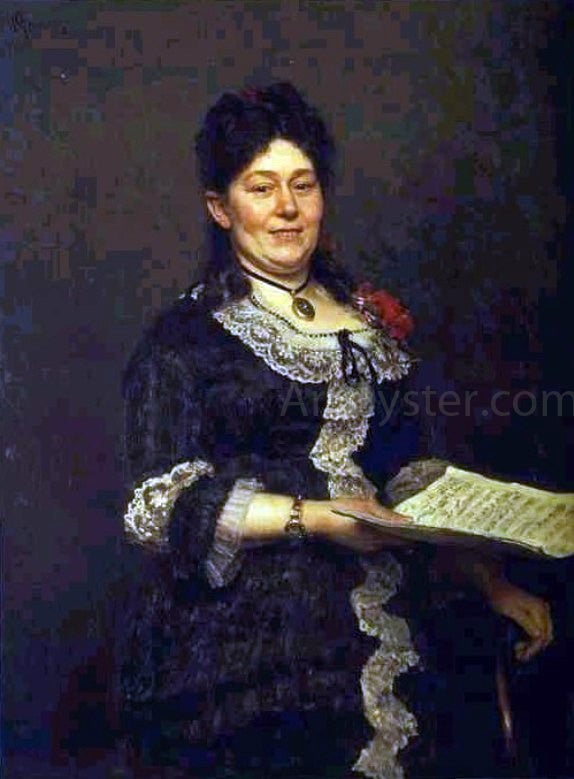  Ilia Efimovich Repin Portrait of the Singer Alexandra Molas - Canvas Art Print