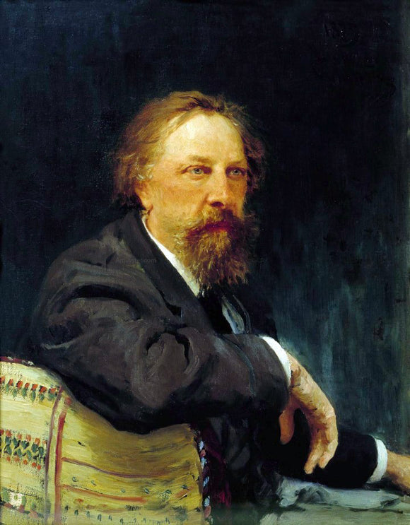  Ilia Efimovich Repin Portrait of the Writer Aleksey Konstantinovich Tolstoy - Canvas Art Print