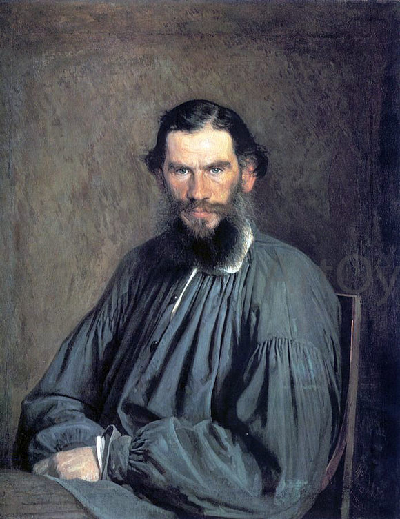  Ivan Nikolaevich Kramskoy Portrait of the Writer Leo Tolstoy - Canvas Art Print