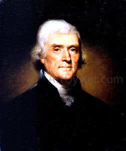  Rembrandt Peale Portrait of Thomas Jefferson - Canvas Art Print