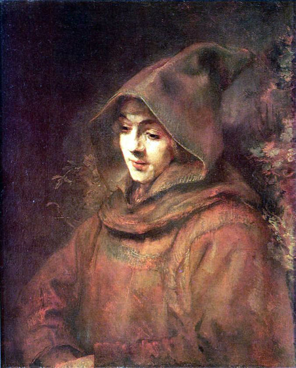  Rembrandt Van Rijn Portrait of Titus in Monk Costume - Canvas Art Print