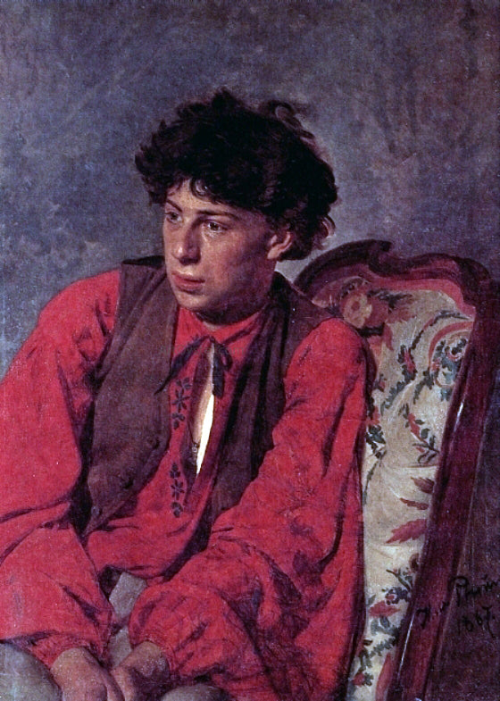  Ilia Efimovich Repin Portrait of V. E. Repin, the Artist's brother - Canvas Art Print