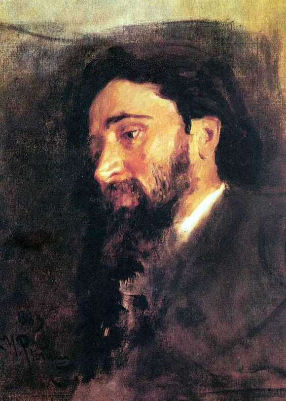  Ilia Efimovich Repin Portrait of V. M. Garshin - Canvas Art Print