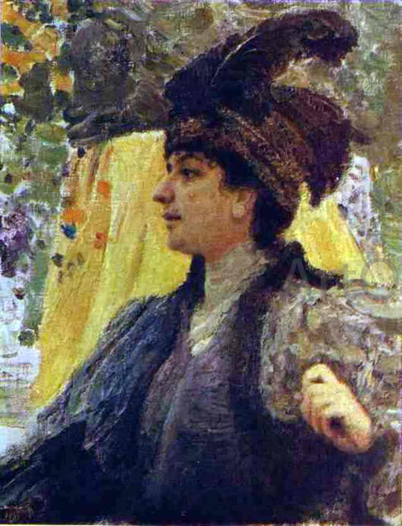  Ilia Efimovich Repin Portrait of V. V. Verevkina - Canvas Art Print