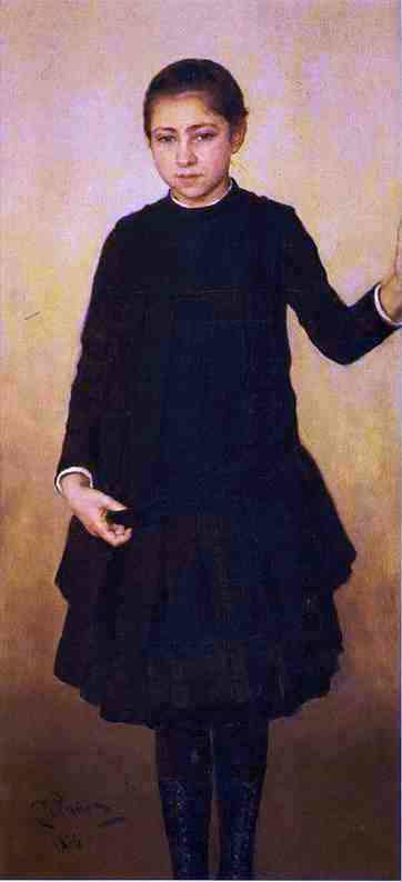  Ilia Efimovich Repin Portrait of Vera Repina, the Artist's Daughter - Canvas Art Print