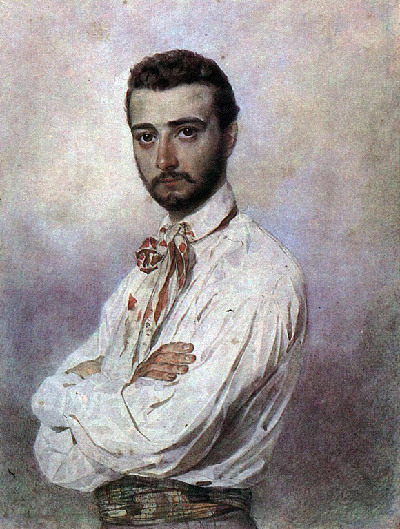  Karl Pavlovich Brulloff Portrait of Vicenzo Tittoni - Canvas Art Print